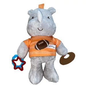 Orrszarvú plüss babajáték rágókával hangot ad 28 cm 
