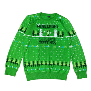 11-12 év (146-152) George Minecraft karácsonyi kötött pulóver