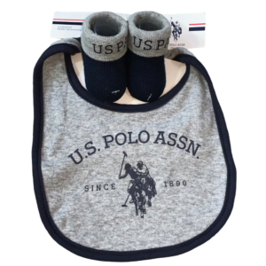 Új U.S. Polo Assn. előke, zokni szett újszülöttre