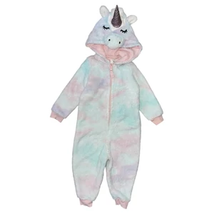 1-2 év (86-92) M&amp;S unikornis pihe-puha pizsama, overál, jelmez