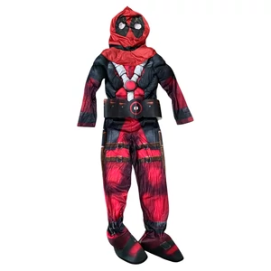 Új 4-6 év (110-116) Deadpool izmosított jelmez maszkkal, S Új 4-6 év (110-116) Deadpool izmosított jelmez maszkkal, S