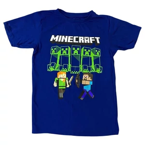 10-11 év (140-146) Minecraft kék póló