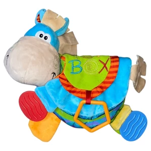 Állatos puha csörgős-zörgős babakönyv, babajáték