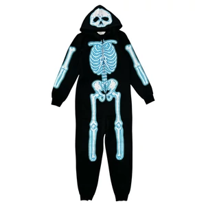 10-12 év (146-152) H&amp;M foszforeszkáló csontváz szabadidő overál, pizsama, jelmez
