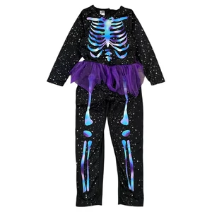 7-8 év (122-128) Halloween csontváz lány jelmez maszkkal 7-8 év (122-128) Halloween csontváz lány jelmez maszkkal
