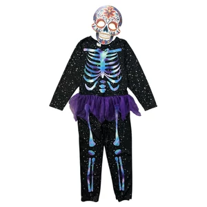 7-8 év (122-128) Csontváz lány jelmez maszkkal