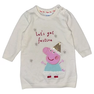 3-6 hó (68) Peppa Pig karácsonyi kötött tunika
