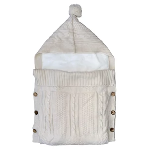 Kötött bélelt bundazsák, babapólya
