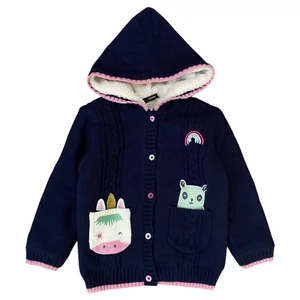 4-5 év (104-110) George unikornisos bélelt kötött kardigán