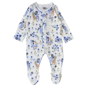 Újszülött 0-1 hó (50-56) F&amp;F Nyúl Péter virágos rugdalózó