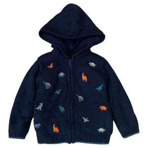 3-4 év (98-104) Nutmeg dínós bélelt kötött kardigán