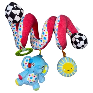 Elefántos babajáték spirál hordozóra, babakocsira, kiságyra