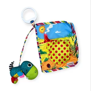 Lamaze dínós puha csörgős-zörgős babakönyv, babajáték