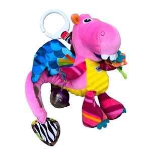Lamaze plüss sárkány csörgős, zörgős babajáték akasztóval 22 cm