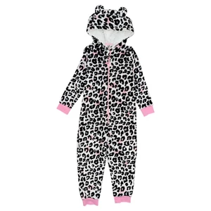 5-6 év (110-116) M&amp;Co párducmintás pihe-puha pizsama, overál, jelmez