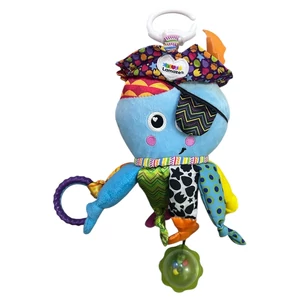 Lamaze plüss polip csörgős babajáték rágókával, akasztóval 25 cm
