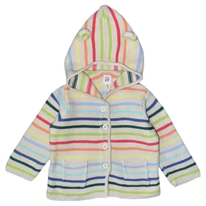 1-1,5 év (80) Gap csíkos kötött kardigán  1-1,5 év (80) Gap csíkos kötött kardigán