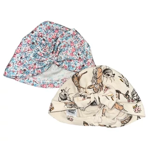 0-3 hó (62) Pamut turbánsapka 2 db