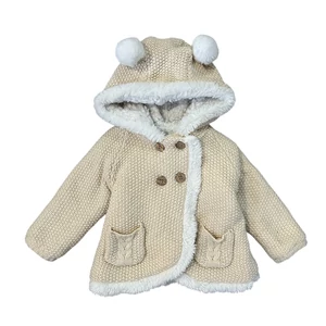 9-12 hó (80) Nutmeg bélelt kötött vastag kardigán