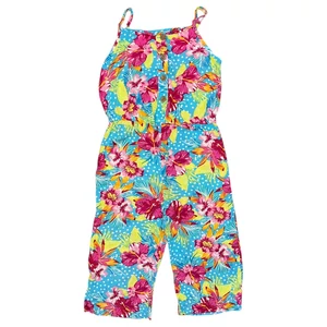 4-6 év (110-116) Girlswear virágos playsuit, jumpsuit