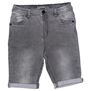 10-11 év (146) DenimCo szürke elasztikus puha farmer rövidnadrág