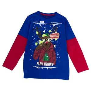 12-13 év (158) F&amp;F rénszarvasos karácsonyi felső