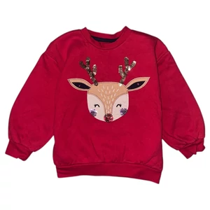 5-6 év (116) Nutmeg rénszarvasos karácsonyi pulóver