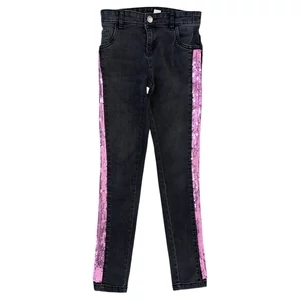 9 év (134) Tu szürke flitteres elasztikus farmernadrág