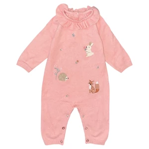 3-6 hó (68) Nutmeg állatos kötött rugdalózó