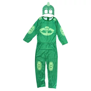 Új 4-6 év (110-116) Pizsihősök Gekkó jelmez maszkkal, S