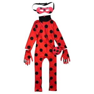 Új 5-7 év (116-122) Miraculous katicabogár jelmez kiegészítőkkel, M