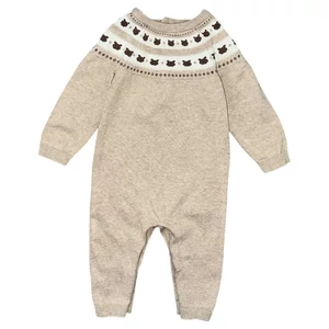 6-9 hó (74) F&amp;F macis kötött rugdalózó