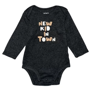 3-6 hó (68) Carter's szürke feliratos body