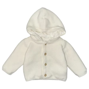 0-3 hó (62) Matalan fehér kötött kardigán