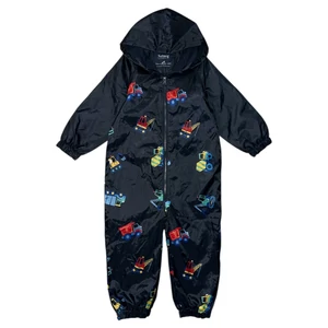 4-5 év (110) Nutmeg járműves bélelt vízhatlan esőoverál