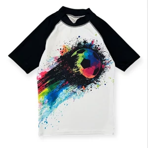 6-8 év (122-128) Focilabdás uv szűrős fürdőfelső