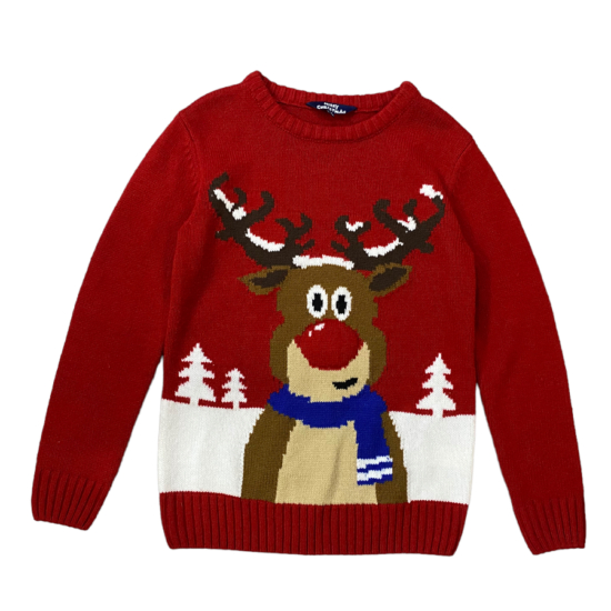 10-11 év (146) Matalan rénszarvasos karácsonyi kötött pulóver