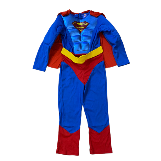 7-8 év (122-128) Rubies izmosított Superman jelmez