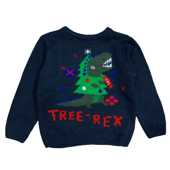 2-3 év (92-98) Urban dínós karácsonyi kötött pulóver