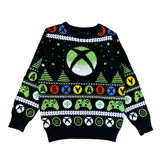 7-8 év (128) Xbox karácsonyi kötött pulóver