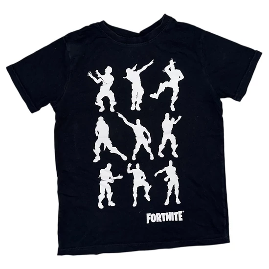 9-10 év (134-140) Fortnite fekete póló