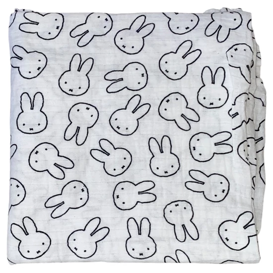 Nyuszis nagyméretű textil pelenka 116x116 cm