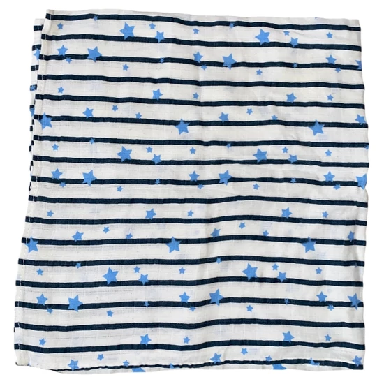 Csillagos textil pelenka 71x67 cm