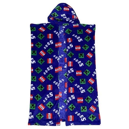 Minecraft pihe-puha kapucnis pléd, takaró