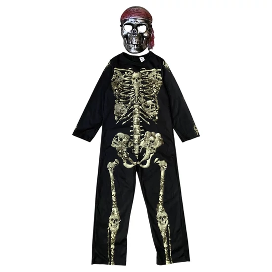 5-6 év (110-116) Tu Halloween foszforeszkáló csontváz jelmez maszkkal