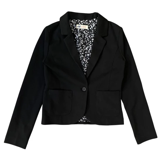 10-11 év (146) H&amp;M fekete kislány blézer