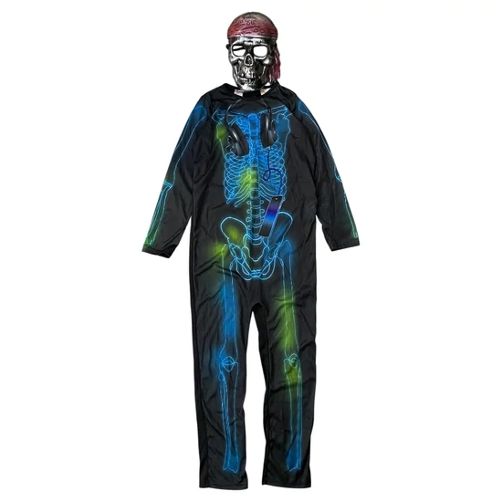 9-10 év (134-140) Halloween csontváz jelmez maszkkal