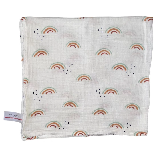 John Lewis szivárványos textil pelenka 66x68 cm