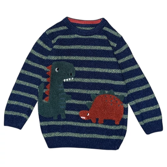 5-6 év (116) Nutmeg dínós kötött pulóver