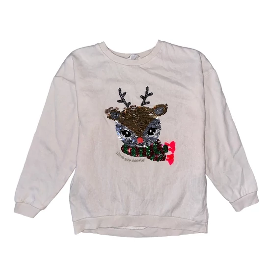 8-10 év (134-140) H&amp;M őzikés pulóver